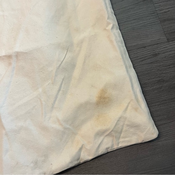 Pottery Barn Neutral Tan 100% Cotton Canvas Drawstring Laundry Bag Dorm Large - Picture 7 of 11